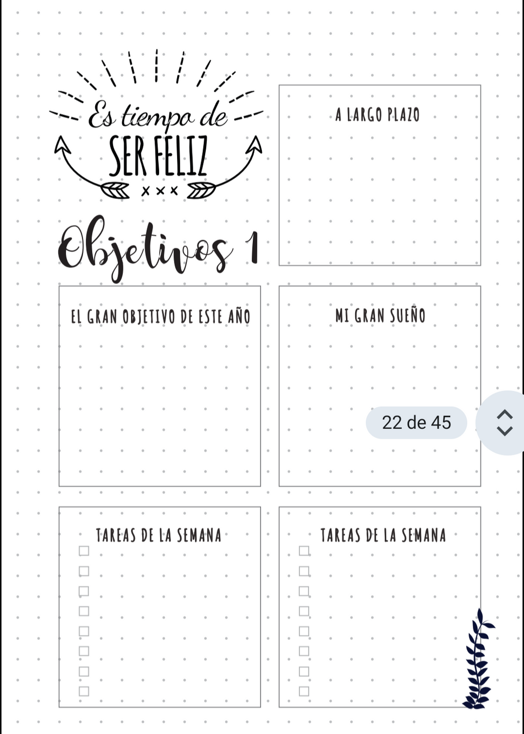Bullet Journal Imprimible – 45 Hojas para Colorear