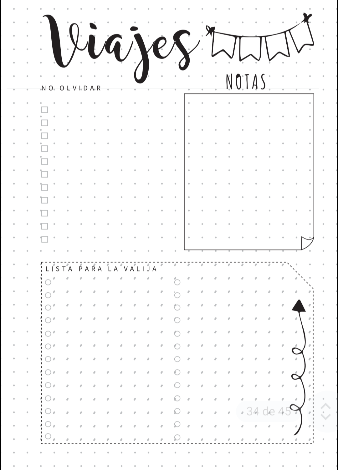 Bullet Journal Imprimible – 45 Hojas para Colorear